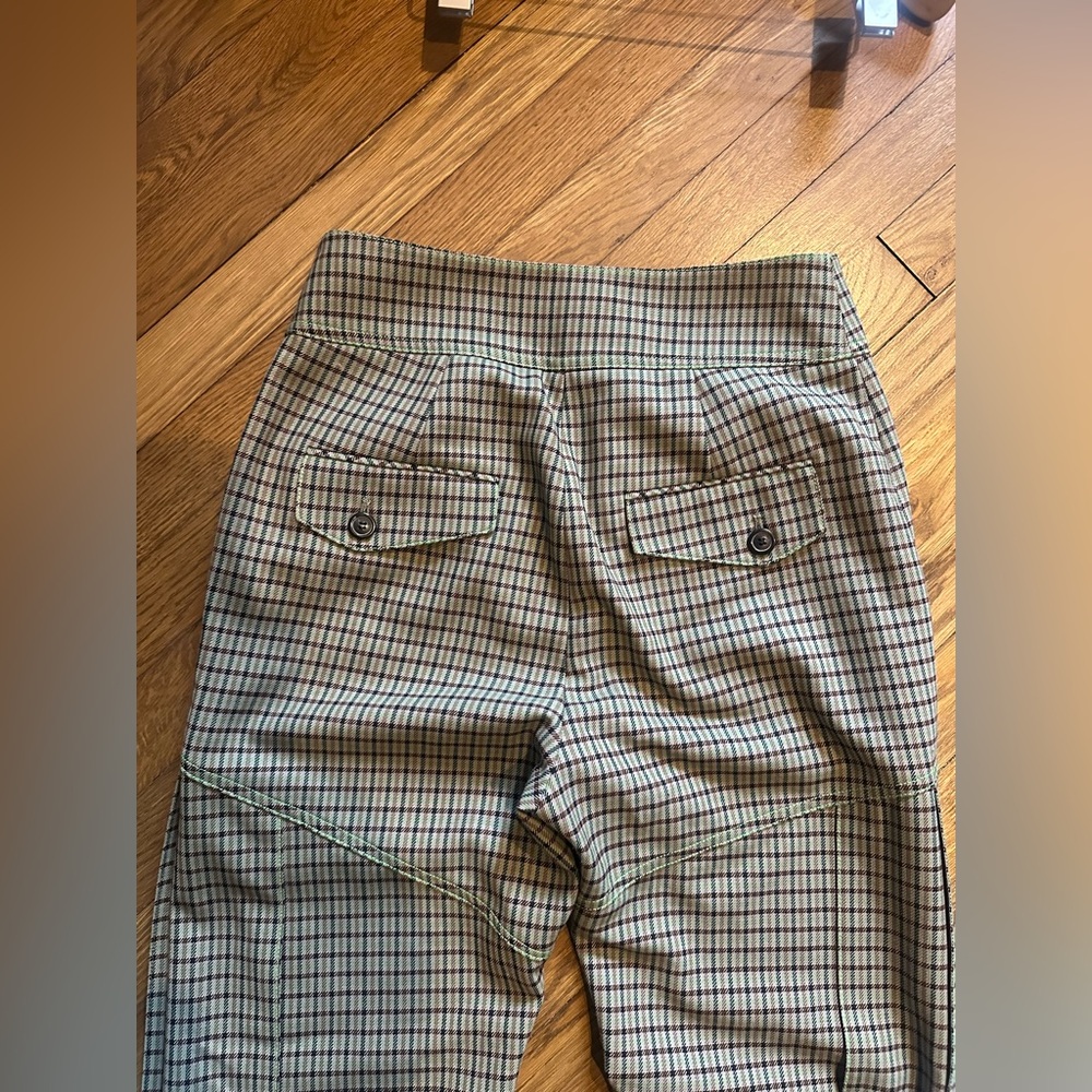 Andersson Bell Celina side pleat plaid green pants NWOT - Picture 2 of 16
